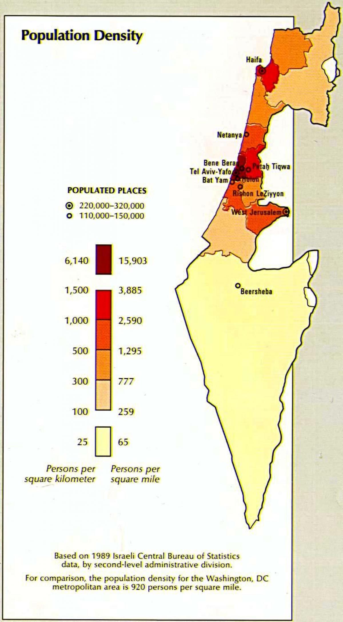 peta israel populasi