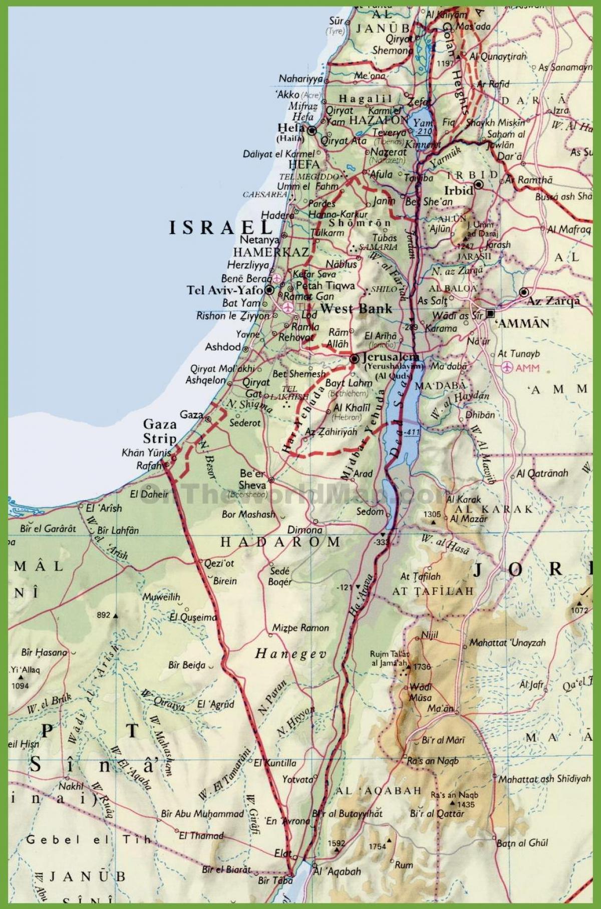 israel dan kota-kota peta