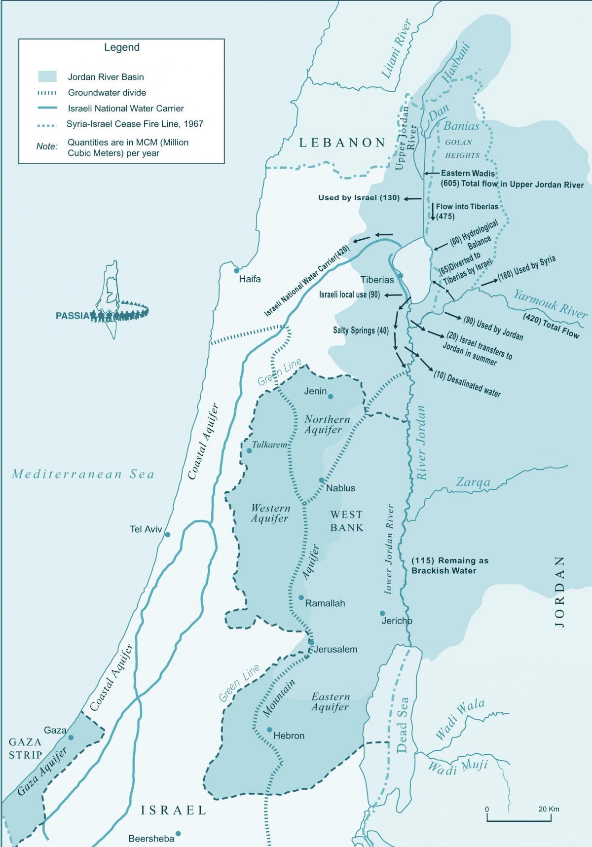 peta israel sungai
